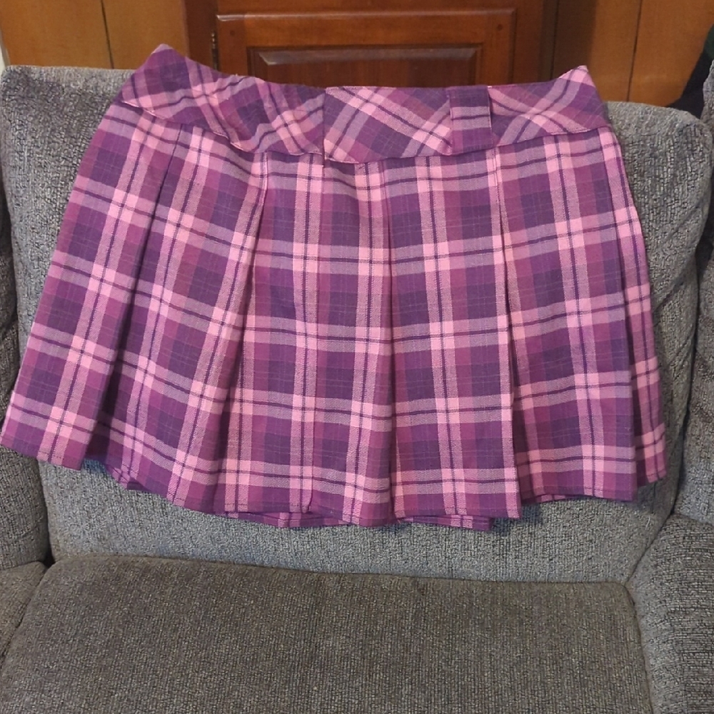 Plaid Purple and Pink Skirt